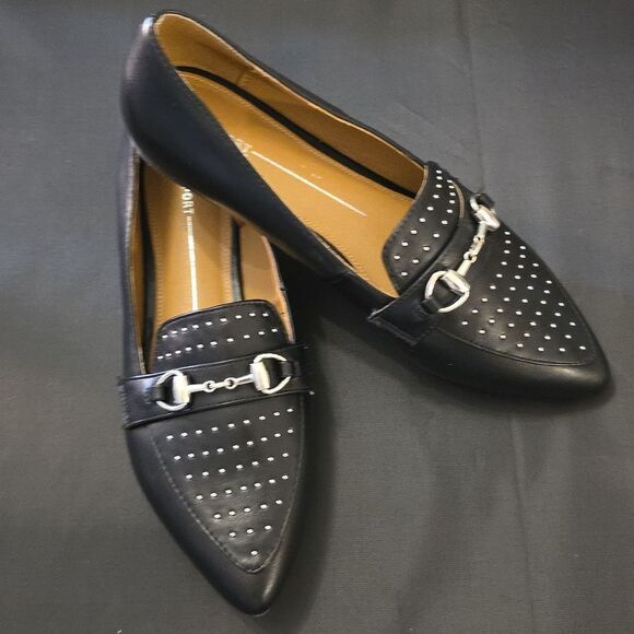 BRAND NEW REPORT RENDER LOAFERS WITH SILVER DETAILING DESIGN FLAT - Picture 15 of 15